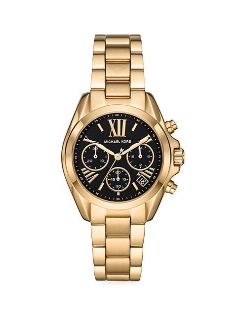 商品Michael Kors|Bradshaw Goldtone Stainless Steel Bracelet Chronograph Watch,价格¥2043,第1张图片