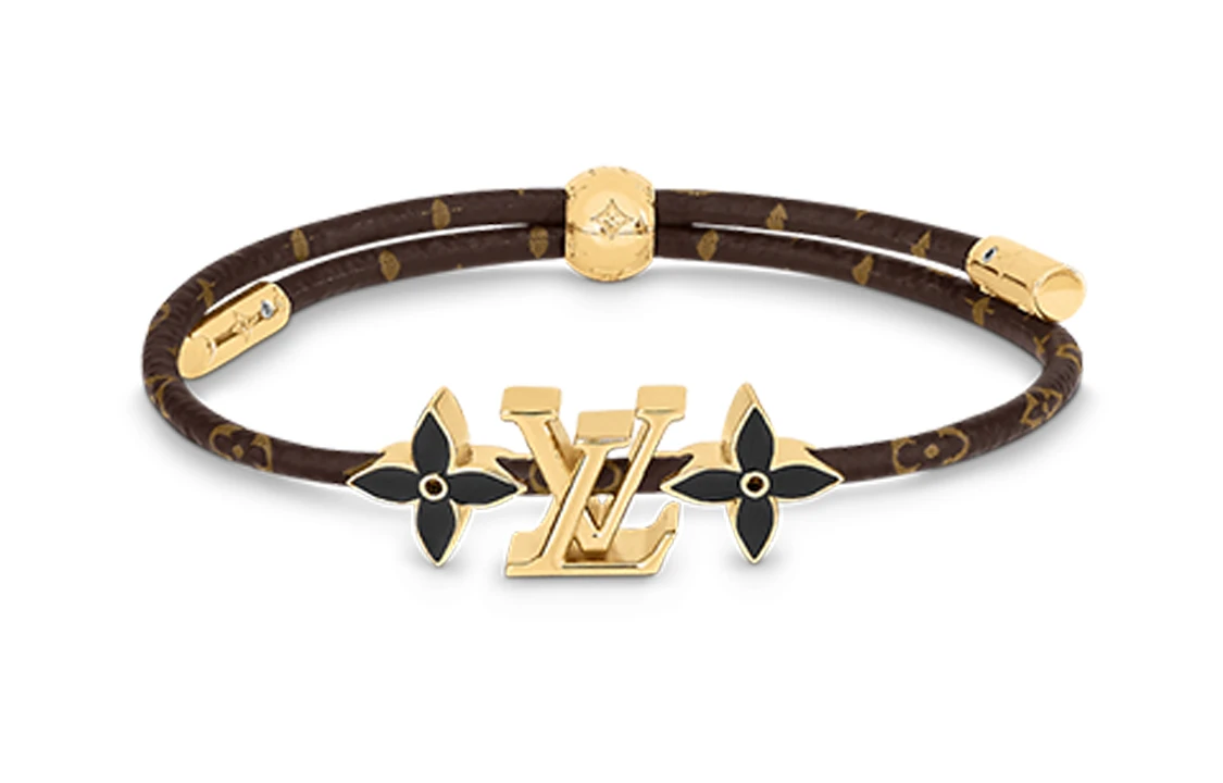 商品[国内直发] Louis Vuitton|标志字母图案装饰 帆布 手链 男女同款情侣款 棕色,价格¥5750,第1张图片