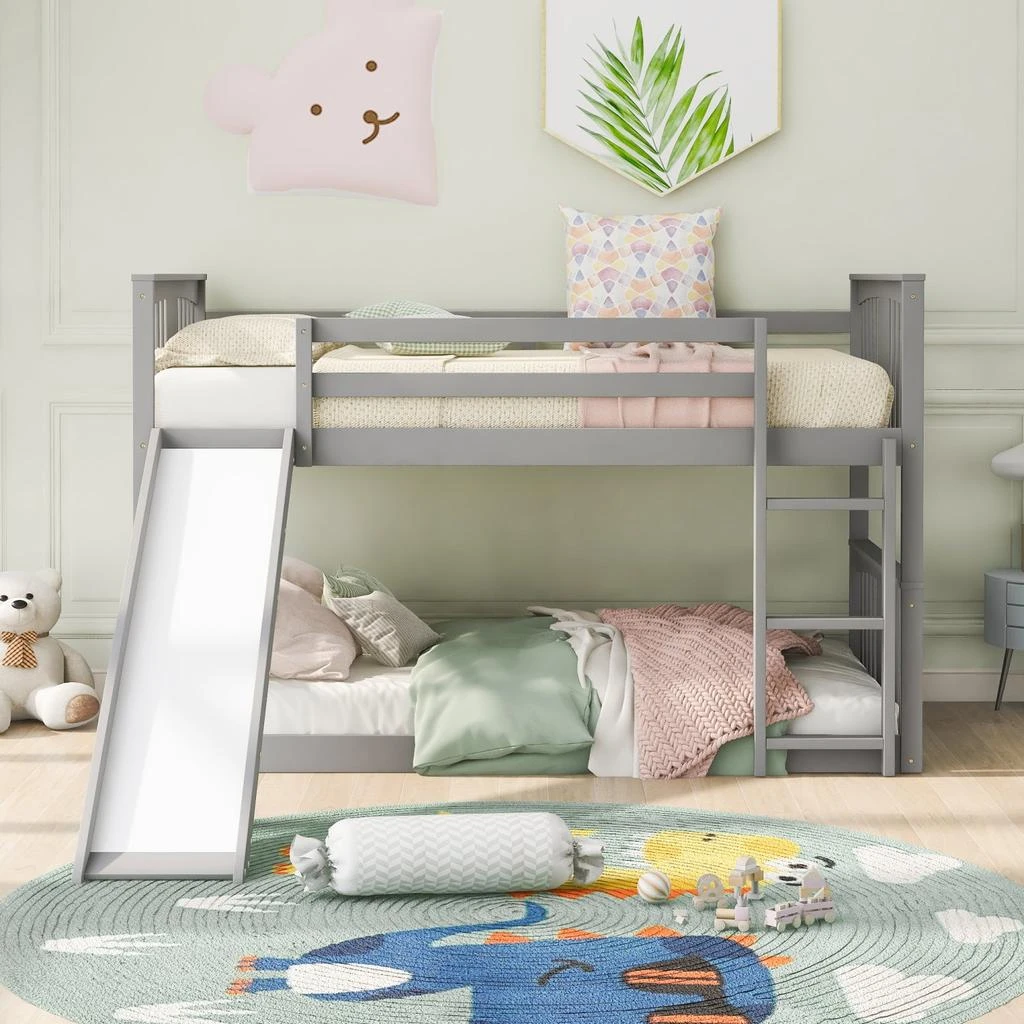 商品Simplie Fun|Twin Over Twin Bunk Bed,价格¥5799,第2张图片详细描述