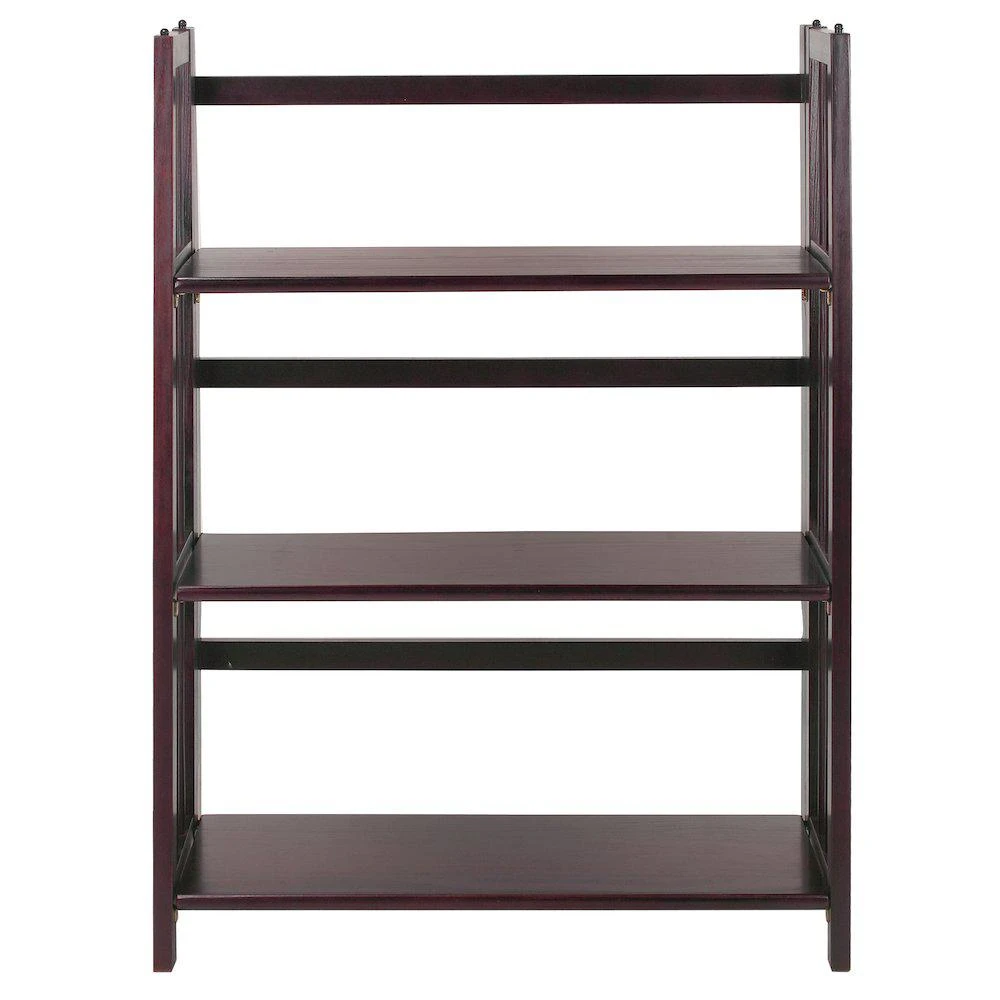 商品Casual Home|3-Shelf Folding Stackable Bookcase 27.5" Wide-Espresso,价格¥896,第2张图片详细描述