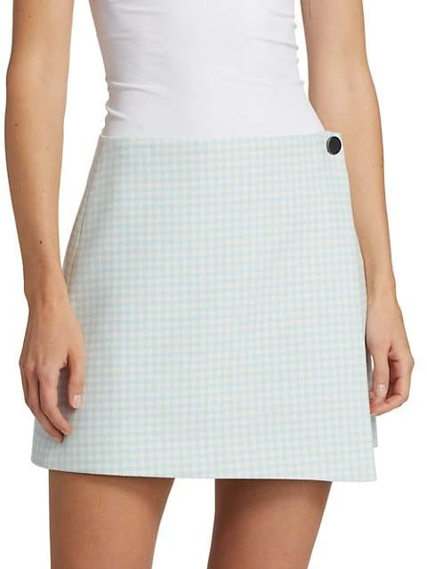 商品Alice + Olivia|Renna Gingham Wrap Miniskirt,价格¥1187,第3张图片详细描述