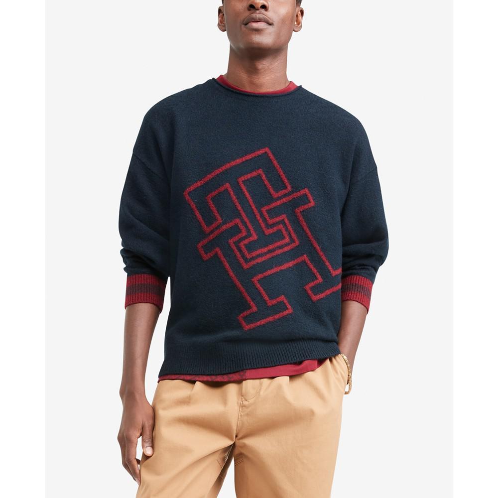 商品Tommy Hilfiger|Men's Brushed Monogram Crewneck Sweater,价格¥763,第1张图片