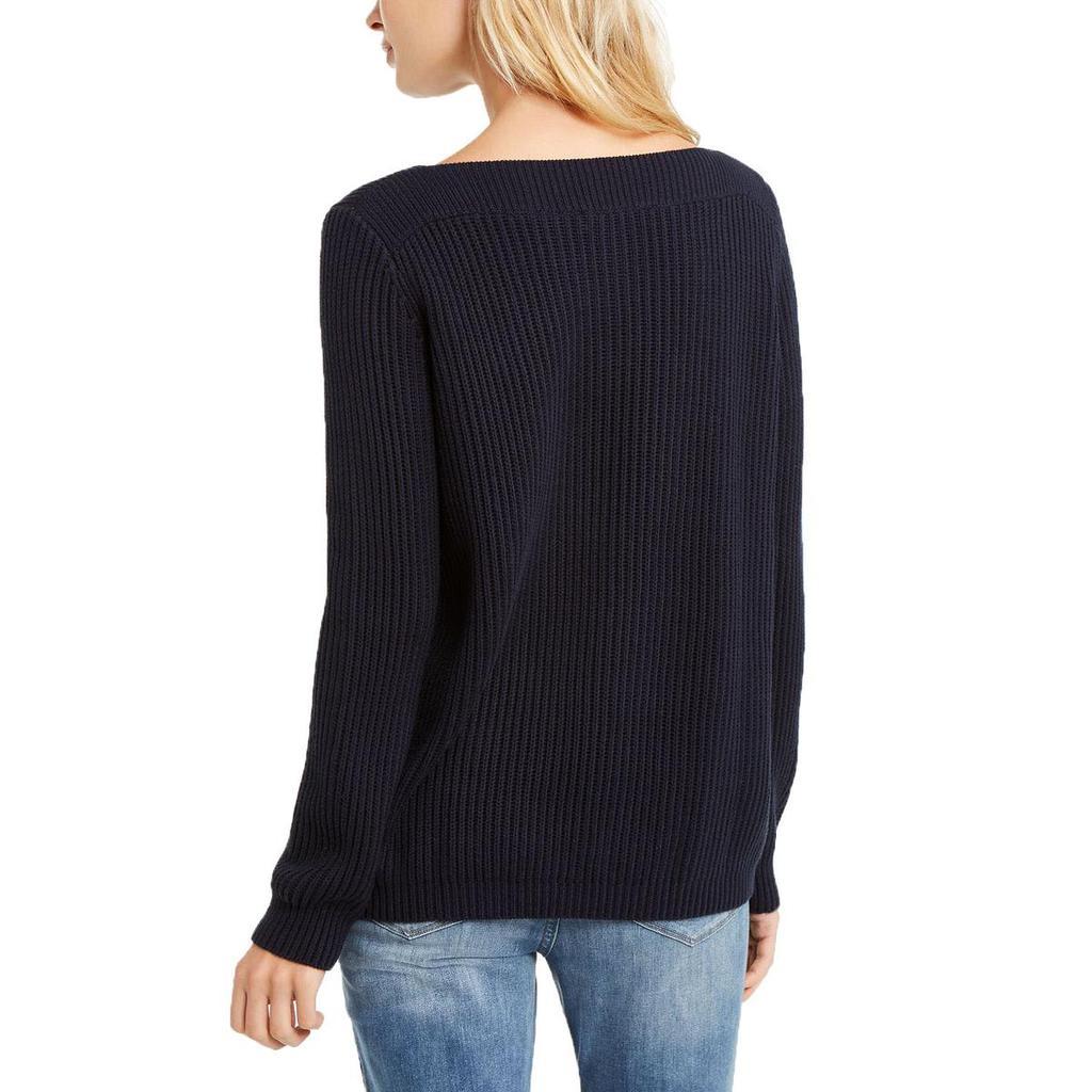 商品Tommy Hilfiger|Tommy Hilfiger Womens Cate Cable-Knit Ribbed Pullover Sweater,价格¥262-¥264,第5张图片详细描述