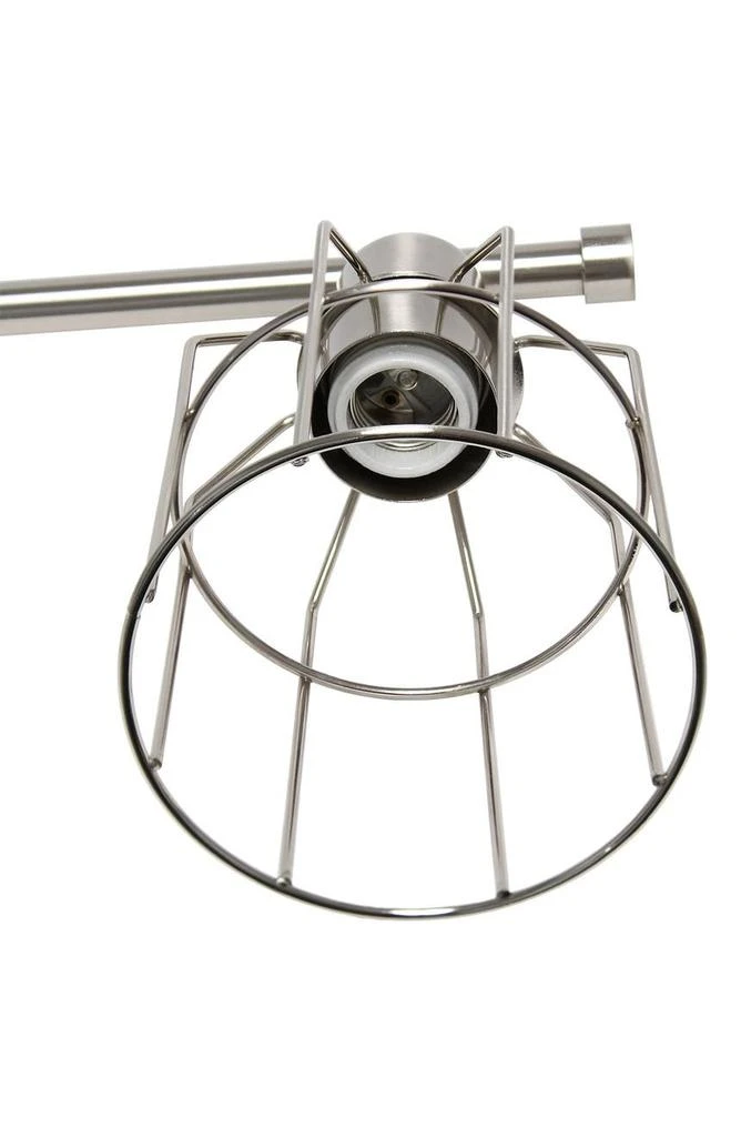 商品LALIA HOME|3 Light Industrial Wired Vanity Light, Brushed Nickel,价格¥746,第5张图片详细描述