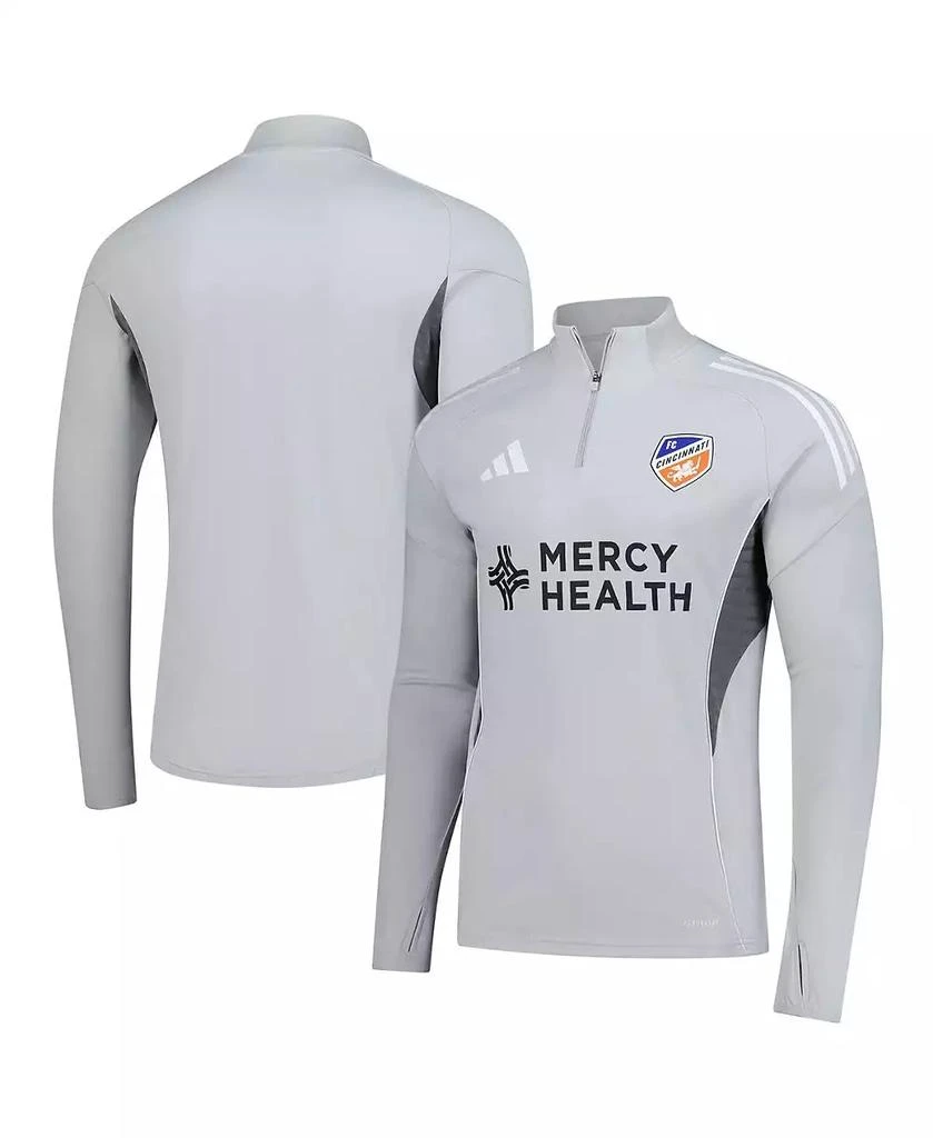 商品Adidas|Men's Silver FC Cincinnati 2025 Quarter-Zip Long Sleeve Training Top,价格¥558,第1张图片