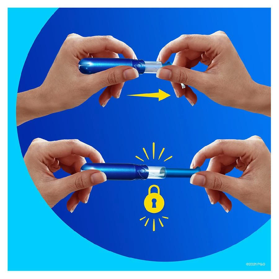 商品Tampax|Tampons, with LeakGuard Braid & Extendable Applicator No Scent, Regular Absorbency,价格¥66,第4张图片详细描述