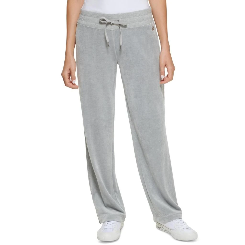 商品Calvin Klein|Calvin Klein Womens Velour Drawstring Straight Leg Pants,价格¥100,第2张图片详细描述