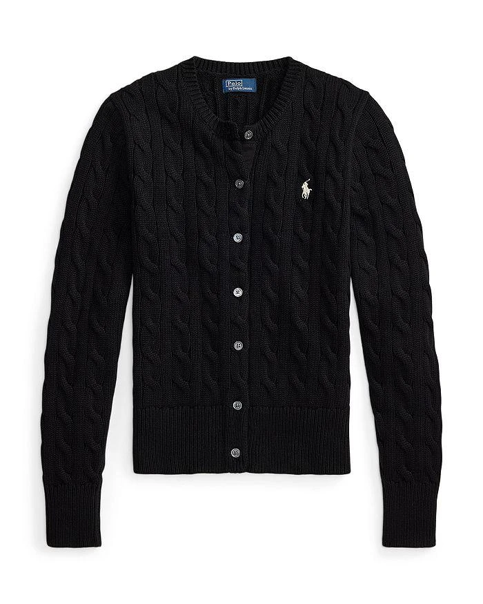 商品Ralph Lauren|Cable Knit Cotton Crewneck Cardigan Sweater,价格¥1671,第5张图片详细描述