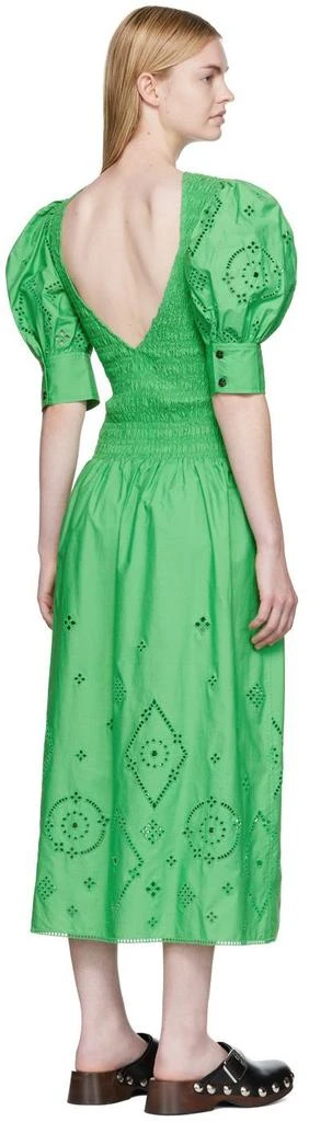 商品Ganni|绿色 Broderie Anglaise 连衣裙,价格¥1081,第3张图片详细描述
