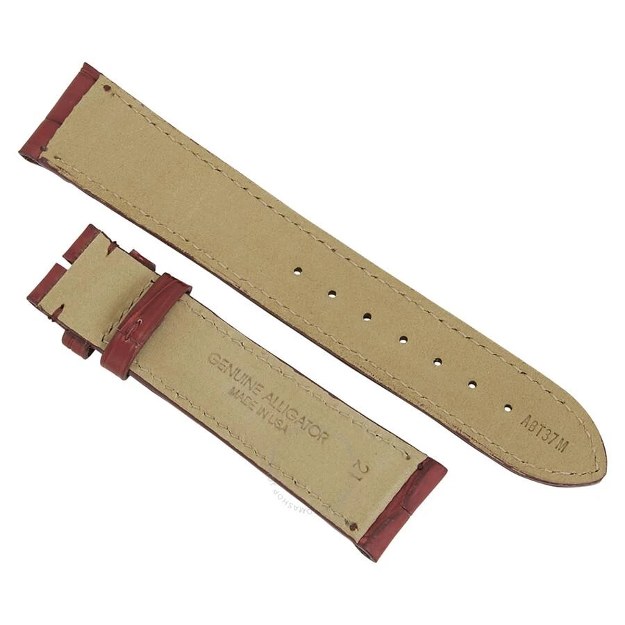 商品Hadley Roma|21 MM Wine-Colored Matte Alligator Leather Strap,价格¥585,第2张图片详细描述