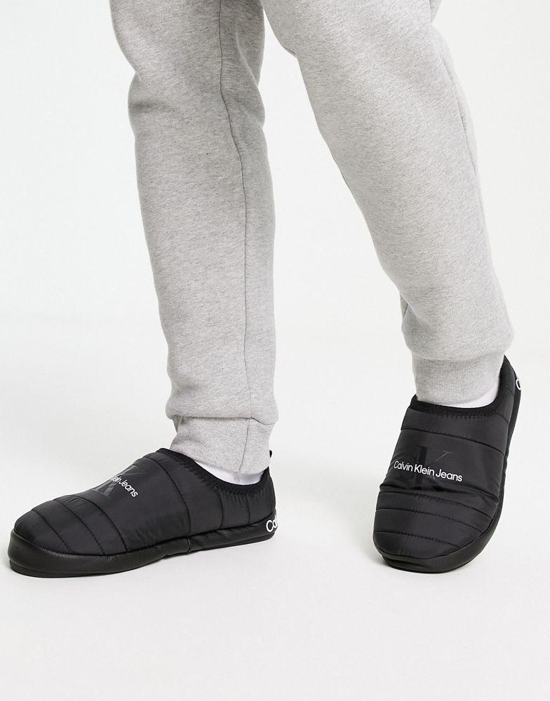 Calvin Klein Jeans puffer slipper in black商品第1张图片规格展示