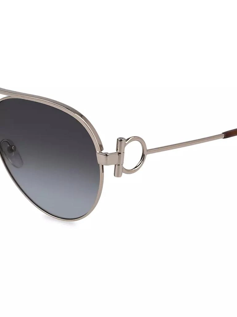 商品Salvatore Ferragamo|Gancini 60MM Pilot Sunglasses,价格¥2537,第3张图片详细描述