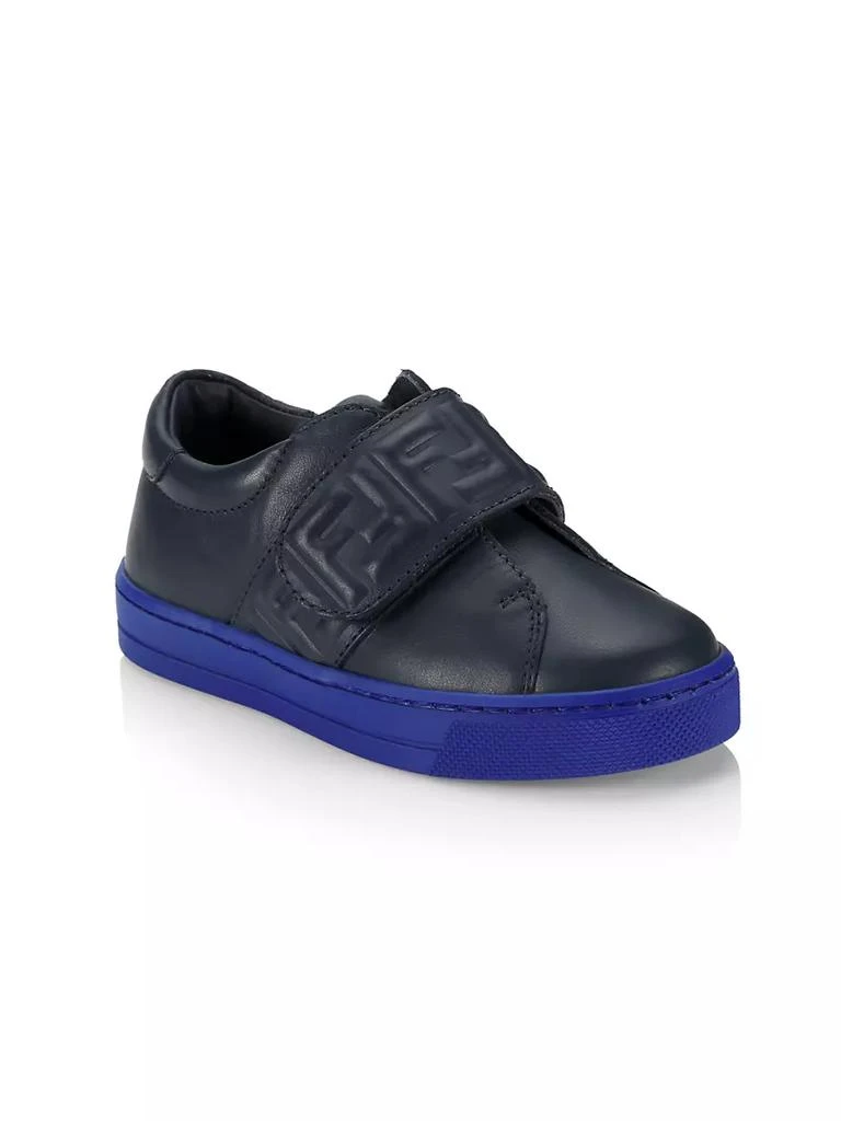 商品Fendi|Baby's Leather Grip-Tape 3D Logo Sneakers,价格¥1646,第1张图片