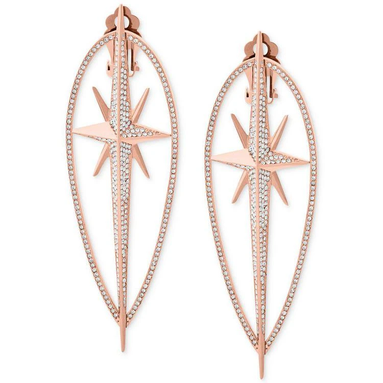 商品Michael Kors|Rose Gold-Tone Pavé Starburst Drop Earrings,价格¥766,第1张图片
