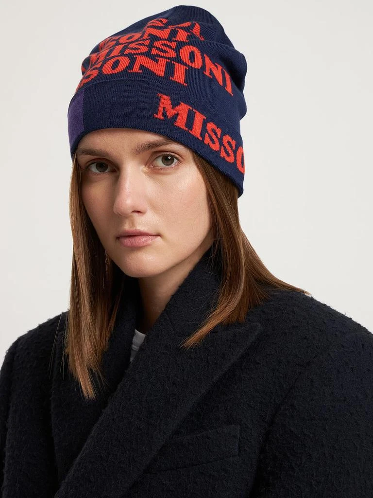 商品Missoni|Logo Wool Blend Beanie,价格¥922,第1张图片详细描述