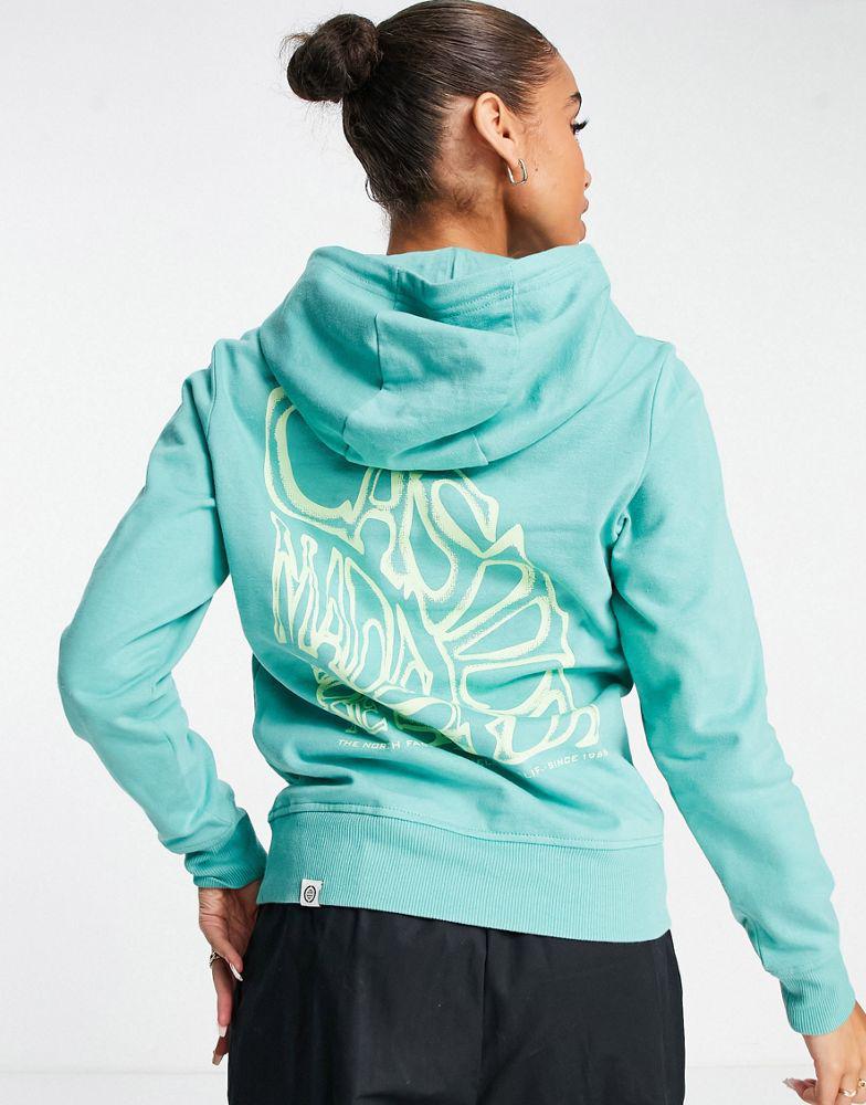 The North Face Regrind back print hoodie in wasabi green商品第2张图片规格展示