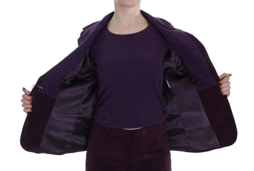 商品BENCIVENGA|BENCIVENGA  Purple Wool Suit T-Shirt Set,价格¥3227,第4张图片详细描述