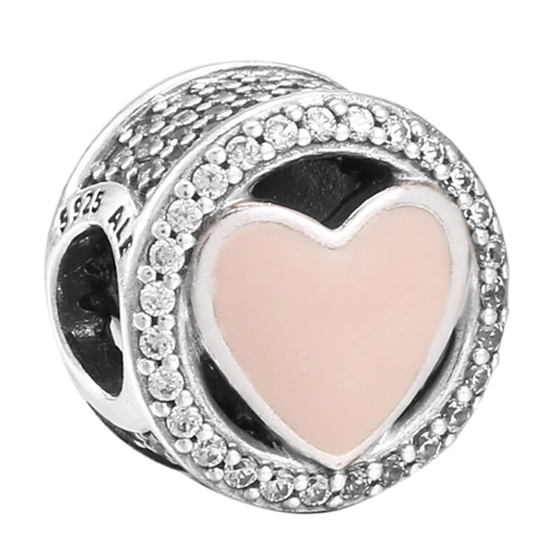 商品PANDORA|PANDORA 潘多拉 粉色奇妙爱恋925银串饰 792034CZ,价格¥199,第1张图片
