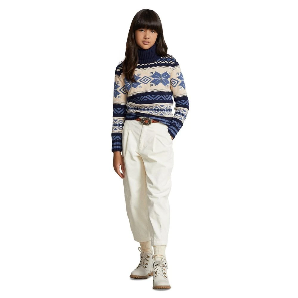 商品Ralph Lauren|Big Girls Fair Isle Wool-Blend Turtleneck Sweater,价格¥445,第3张图片详细描述