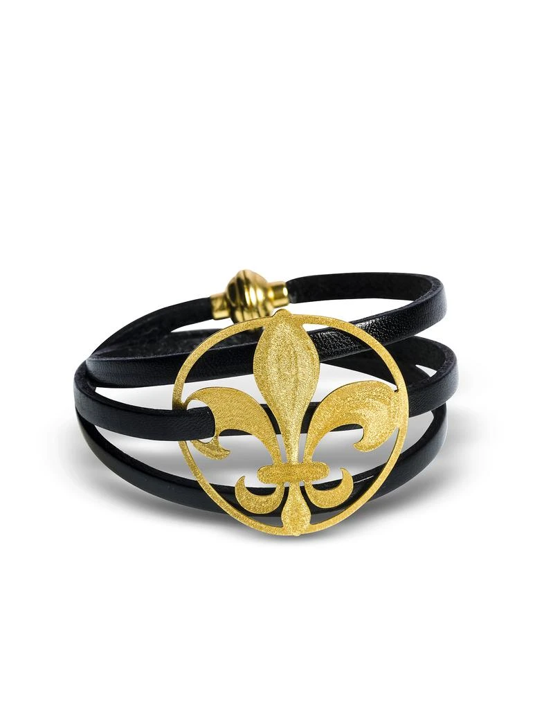 商品Stefano Patriarchi 帕特雅克|Etched Golden Silver Giglio Wrap Bracelet,价格¥1253,第1张图片