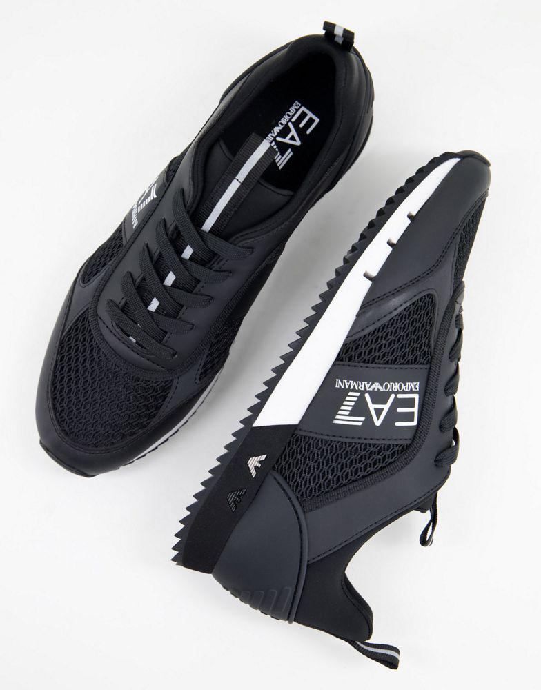 Armani EA7 side logo trainers in black商品第4张图片规格展示