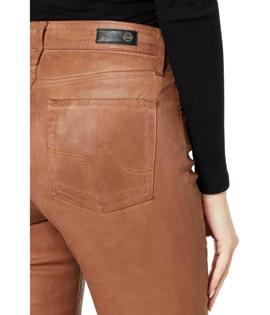 商品AG|Mari High-Rise Slim Straight in Leatherette Light Canyon Rock,价格¥647,第3张图片详细描述