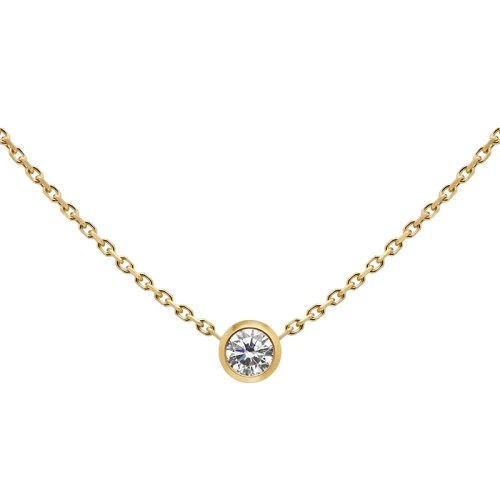 【预售一周】redline/redline 经典Pure系列 18K金包镶0.10克拉圆钻细链项链（四种金属可选） 商品