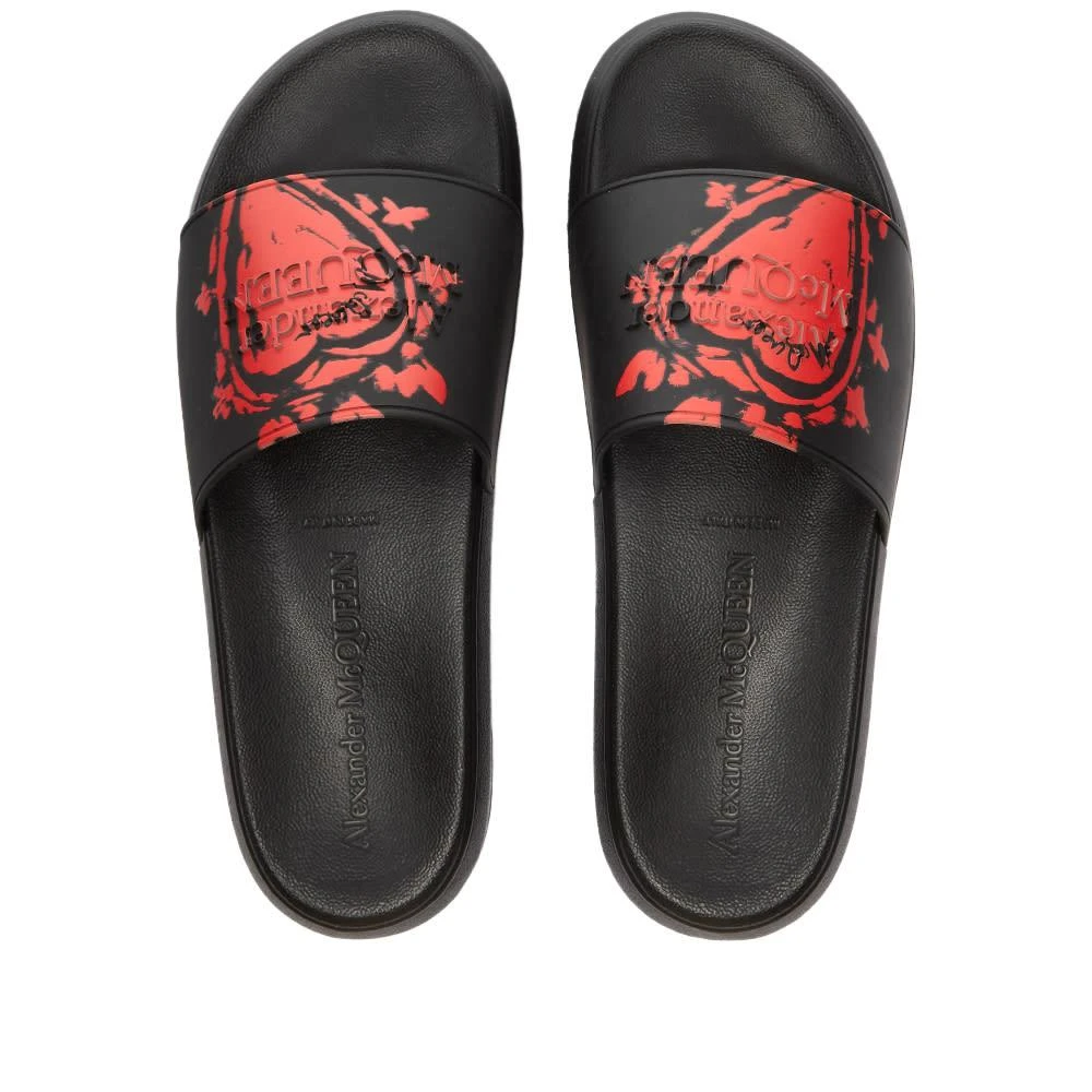 商品Alexander McQueen|Alexander McQueen Heart Logo Pool Slide,价格¥1394,第5张图片详细描述