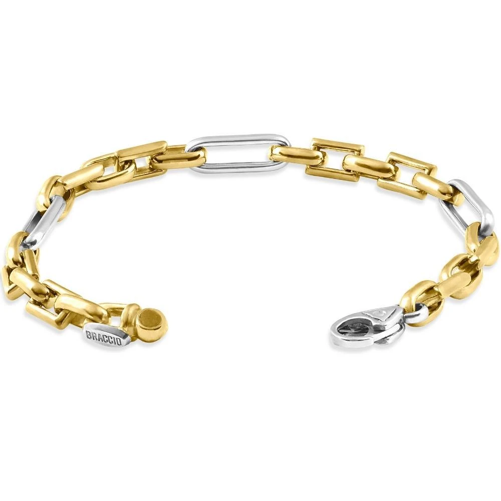 商品Pompeii3|Men's Figaro 14k Gold (33gram) or Platinum (53gram) 6.5mm Link Bracelet 8.75",价格¥22257,第2张图片详细描述