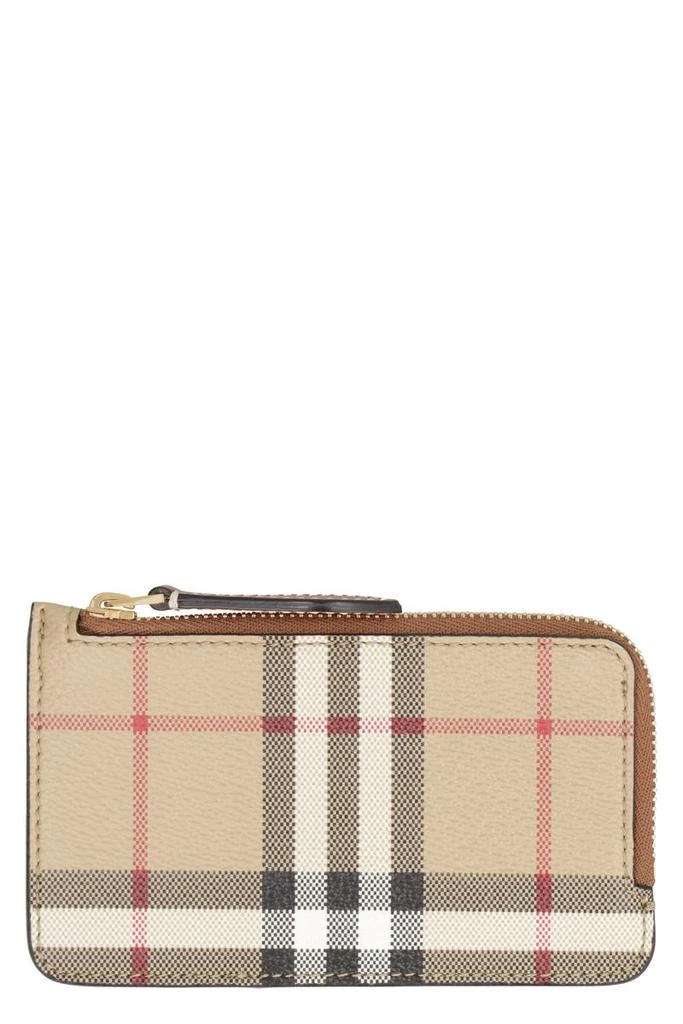 商品Burberry|Burberry Checked Motif Card Holder,价格¥1828,第1张图片