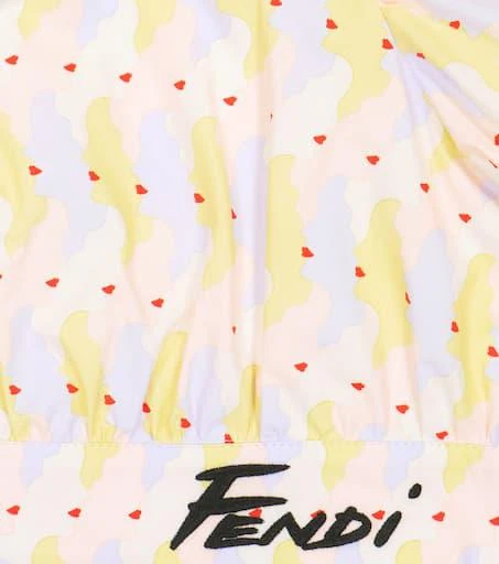 商品Fendi|Printed puff-sleeve cotton crop top,价格¥2696,第3张图片详细描述