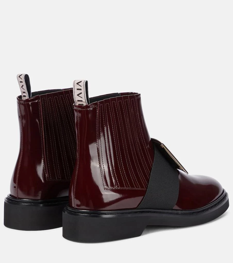 商品Roger Vivier|Viv' Rangers leather ankle boots,价格¥8538,第3张图片详细描述