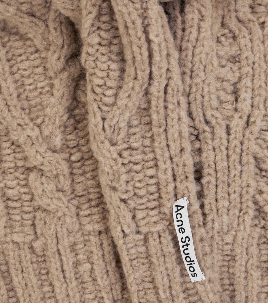 商品Acne Studios|Cable-knit wool-blend scarf,价格¥2209,第7张图片详细描述