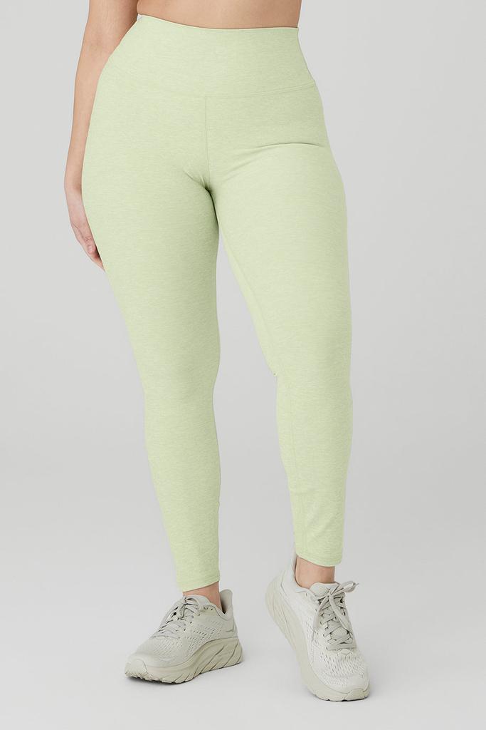 Alosoft High-Waist 7/8 Highlight Legging - Iced Green Tea Heather商品第6张图片规格展示