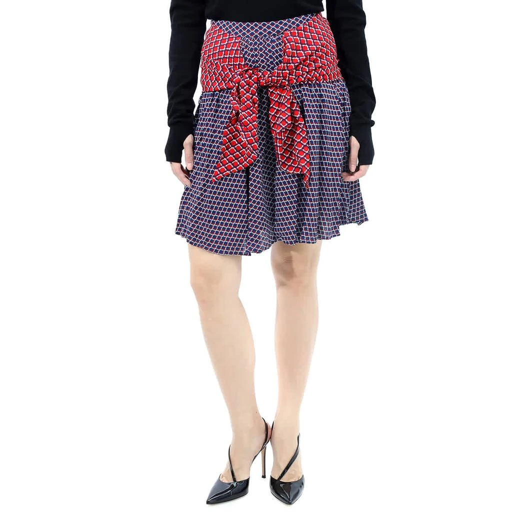 商品Kenzo|Ladies Panelled Geometric-print Flared Skirt,价格¥764,第1张图片
