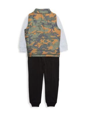 商品Timberland|Baby Boy’s 3-Piece Camo Vest, Tee & Joggers Set,价格¥119,第2张图片详细描述