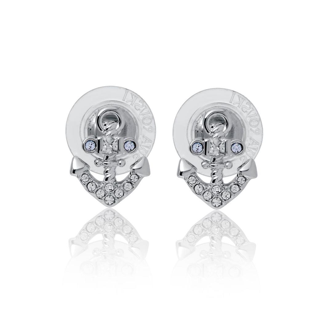 Swarovski Travel Rhodium Plated And Crystal Stud Earrings 5555752商品第1张图片规格展示