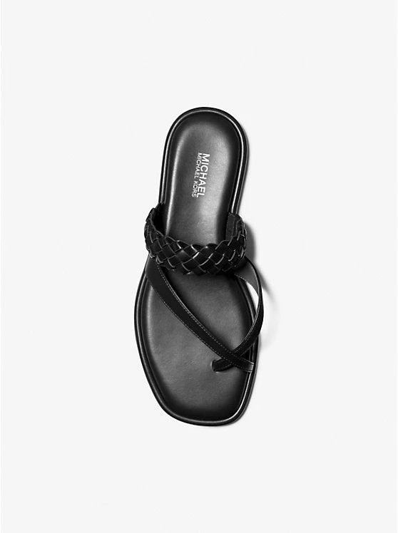 商品Michael Kors|Alba Braided Faux Leather Slide Sandal,价格¥518,第3张图片详细描述