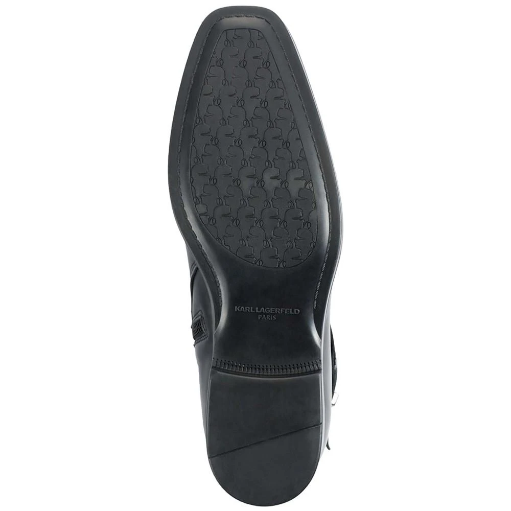 商品Karl Lagerfeld Paris|Men's Leather Side-Zip Buckle Boots,价格¥1859,第4张图片详细描述