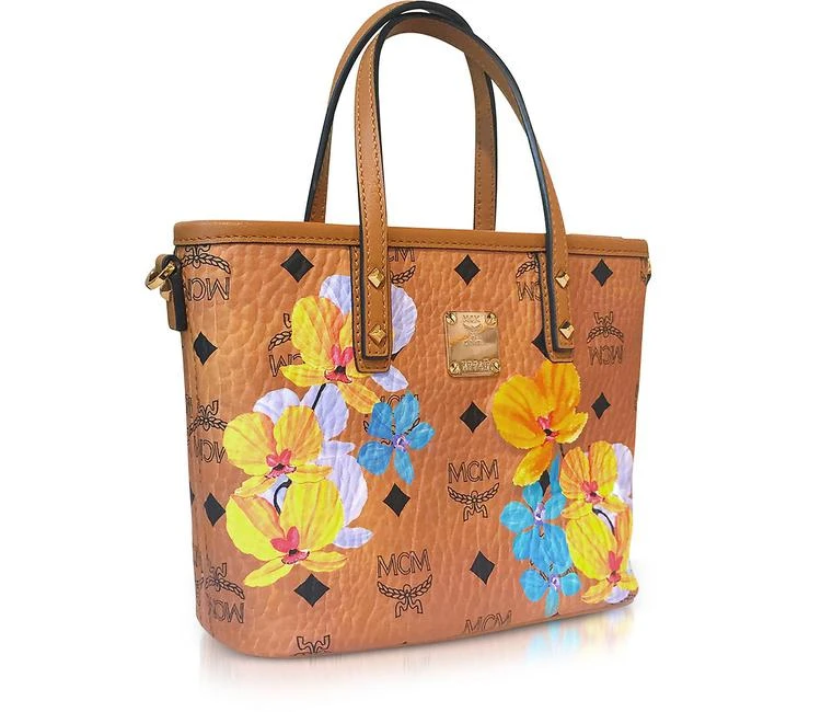 商品MCM|MCM Essential Visetos 花卉印花干邑色顶拉链迷你手提包,价格¥4983,第2张图片详细描述