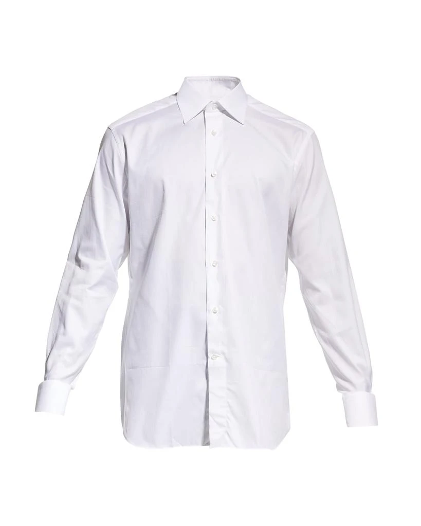 商品Zegna|Men's Trofeo Solid Regular-Fit Dress Shirt,价格¥3987,第2张图片详细描述