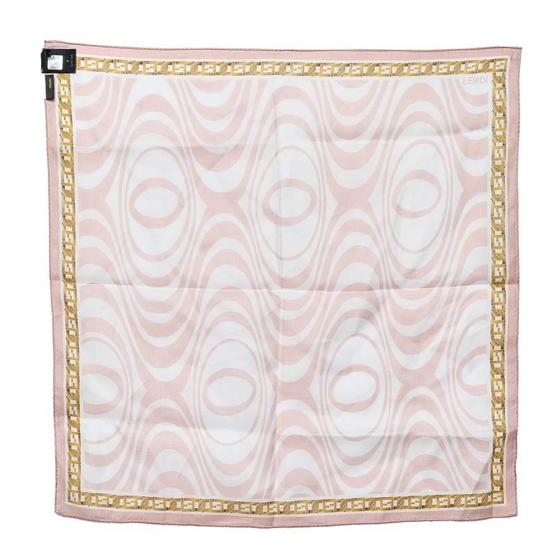 Fendi Pink Logo Printed Cotton Handkerchief商品第3张图片规格展示