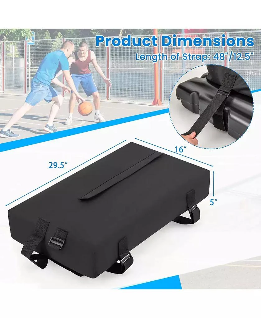 商品Costway|Portable Basketball Hoop Stand Adjustable Height with Shatterproof Sandbag Wheels,价格¥1265,第4张图片详细描述