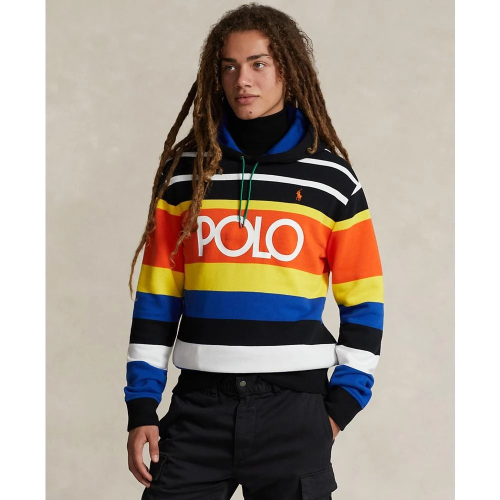 商品Ralph Lauren|Men's Logo Striped Fleece Hoodie,价格¥1457,第1张图片