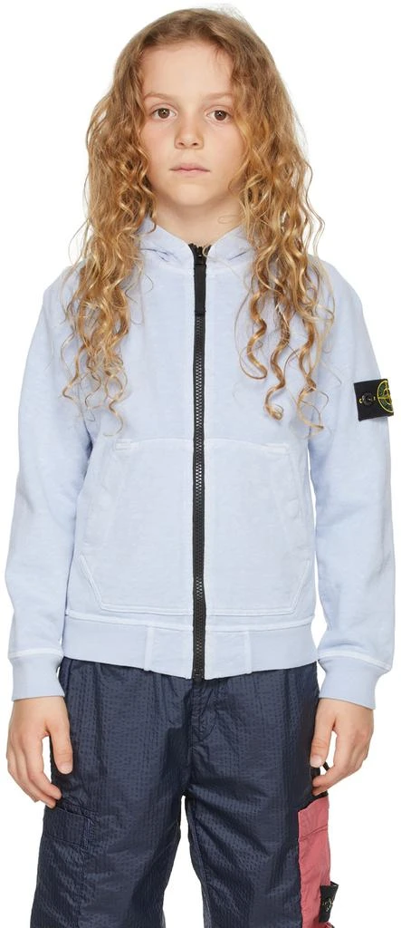 商品Stone Island Junior|Kids Purple Cotton Hoodie,价格¥610,第2张图片详细描述