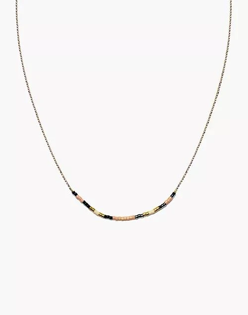 商品Madewell|Cast of Stones Beaded Intention Necklace in Peach Multicolor,价格¥191,第1张图片详细描述