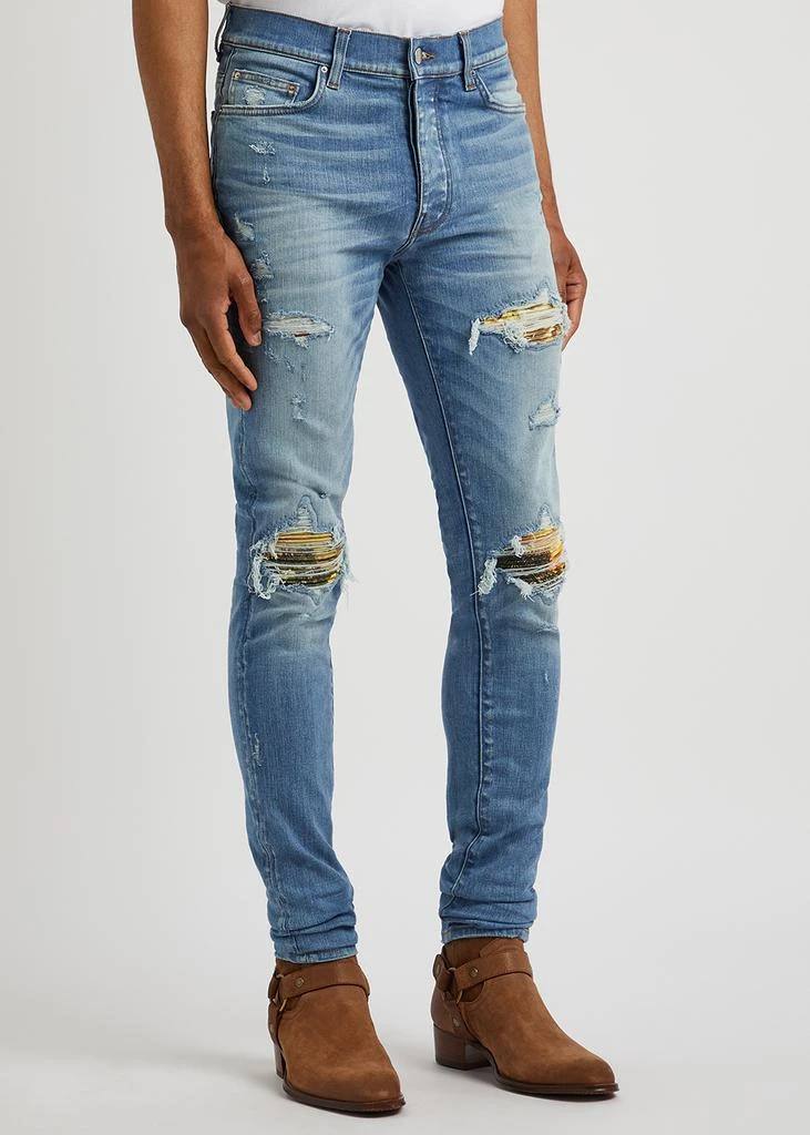 商品AMIRI|Aloha MX1 blue distressed skinny jeans,价格¥6328,第2张图片详细描述