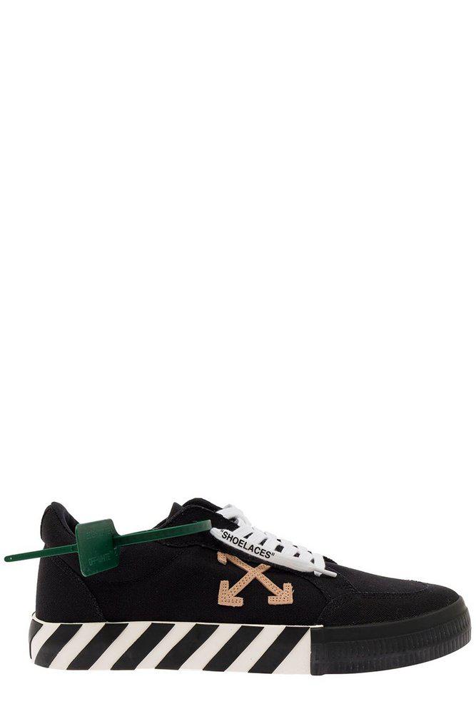 Off-White Vulcanized Round Toe Lace-Up Sneakers商品第1张图片规格展示