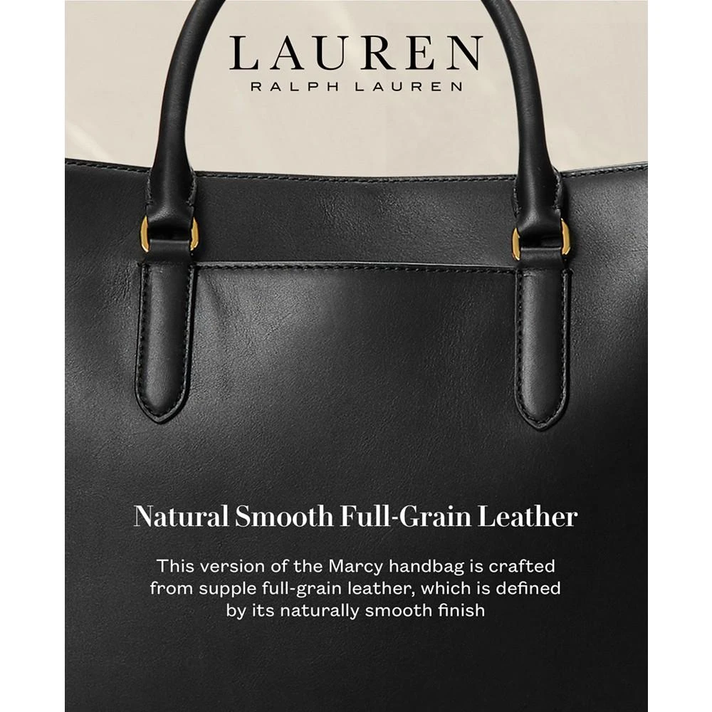 商品Ralph Lauren|Women's Full-Grain Smooth Leather Large Marcy Satchel,价格¥3523,第4张图片详细描述