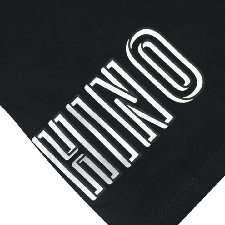 商品Moschino|Black Wrap Around Logo T Shirt,价格¥224,第6张图片详细描述